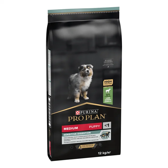Pro Plan OptiDigest Medium Puppy Sensitive Digestion Lamb, 12 kg