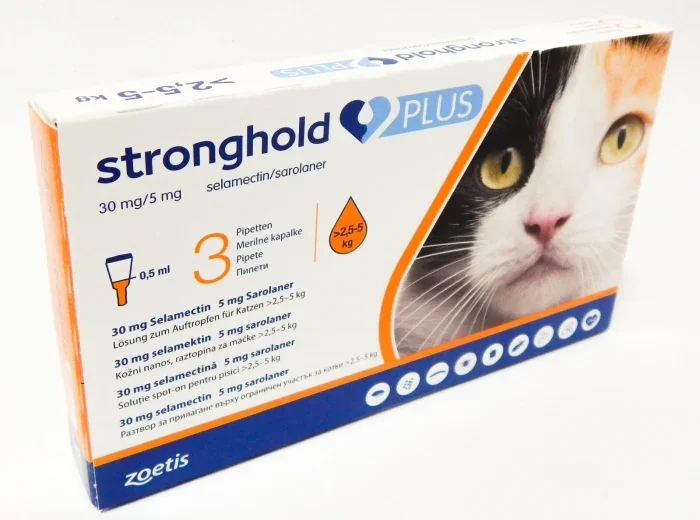 Stronghold Plus Pisica 30 mg, 0.5 ml (2.5 - 5 kg), 1 pipeta