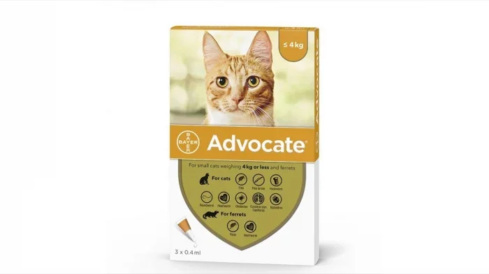 Advocate 40 Pisica (0 - 4 kg), 3 pipete