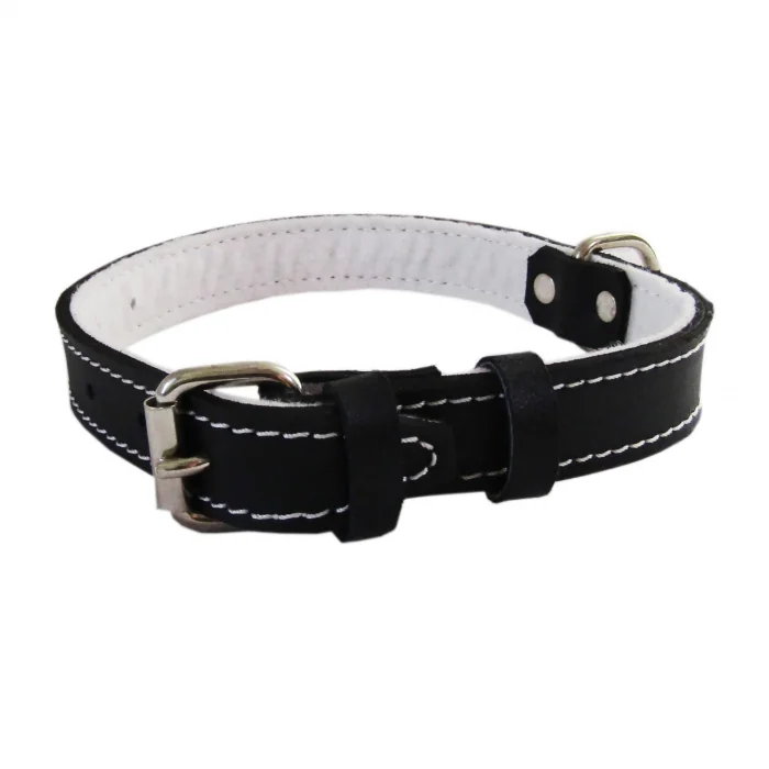 Zgarda Piele Tip 14 (36 cm  14 mm) Cu Pasla - Negru