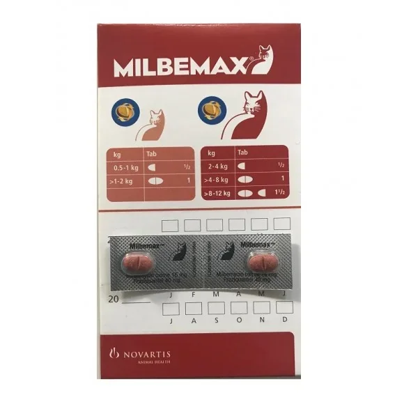 Milbemax Cat 16   40 mg (2 - 8 kg), 1 tableta