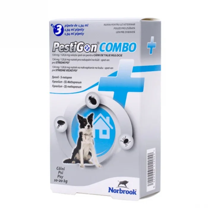 PestiGon Combo Dog M 134 mg 120,6 (10-20 kg)mg x 3 pipete