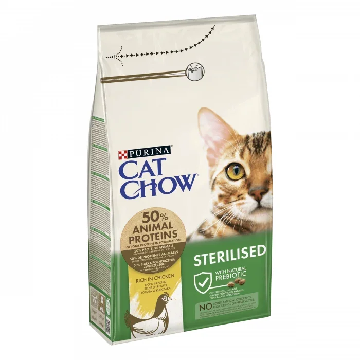 Purina Cat Chow Pisica Adult Sterilizat cu Pui - 1.5 kg