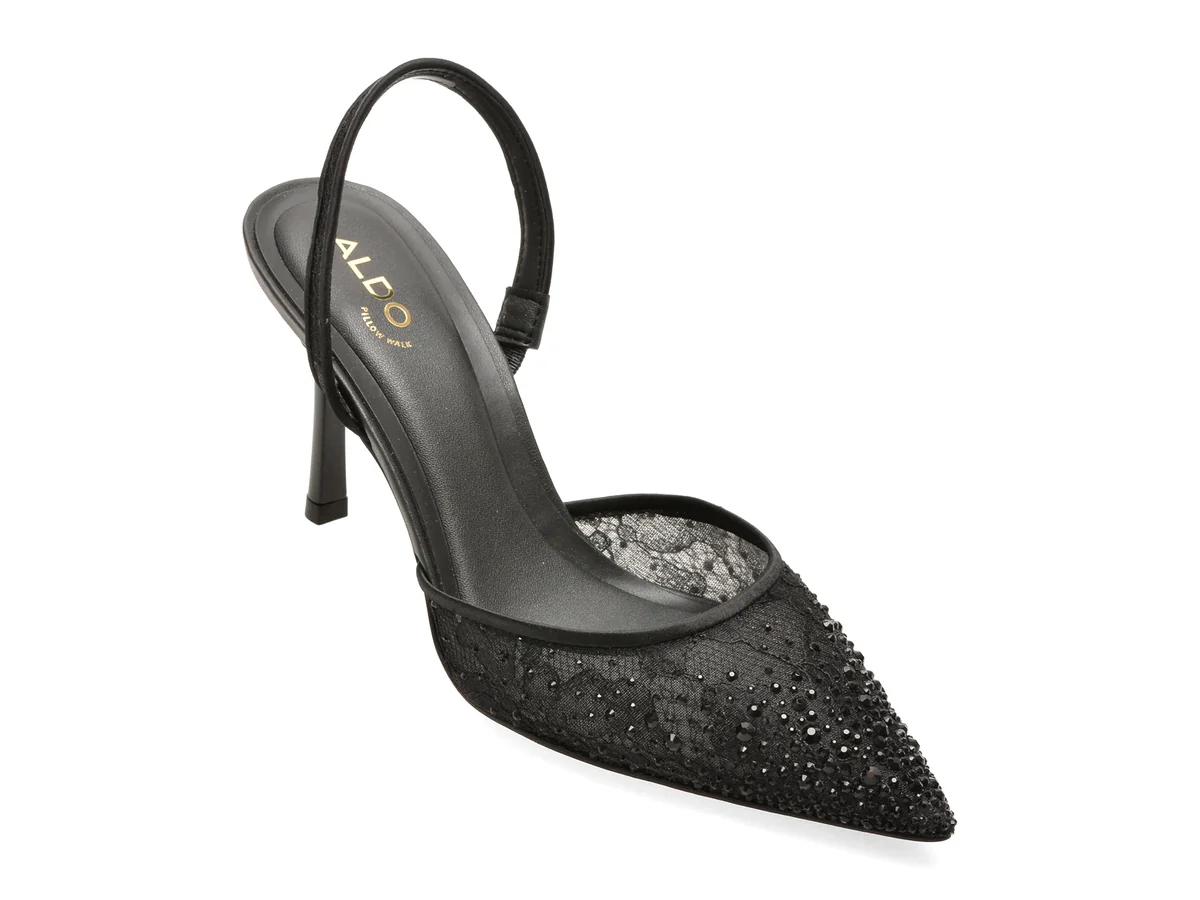 Pantofi eleganti ALDO negri, GRACEA 001, din material textil