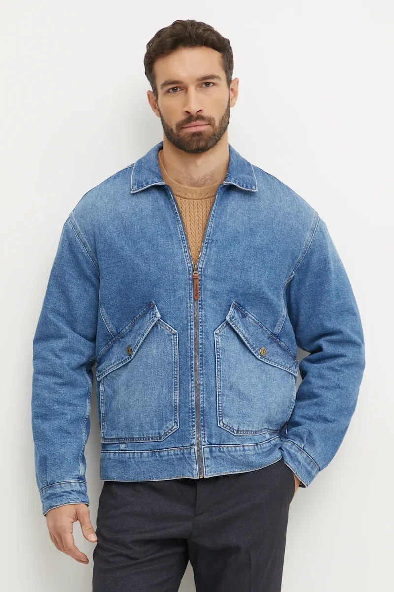 Pepe Jeans geacă din denim EMMETT AZURE