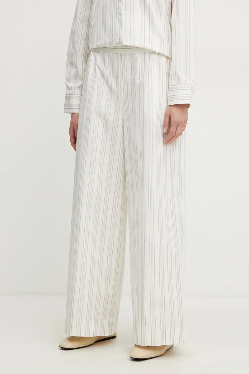 MM by Max Mara pantaloni de bumbac