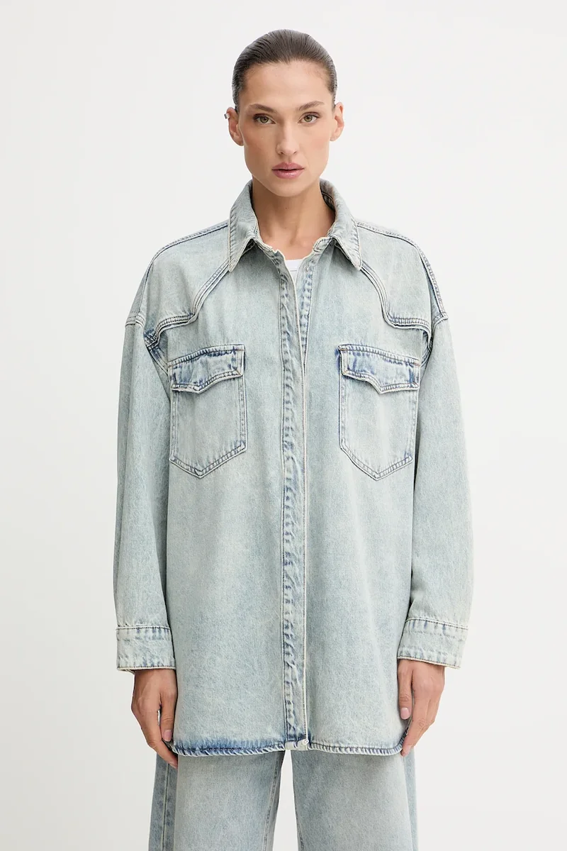 Gestuz cămașă din denim