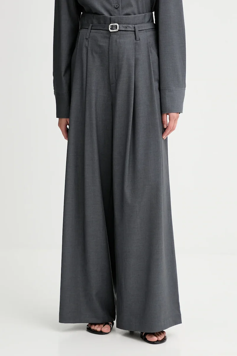 ISABELLE BLANCHE pantaloni din lână