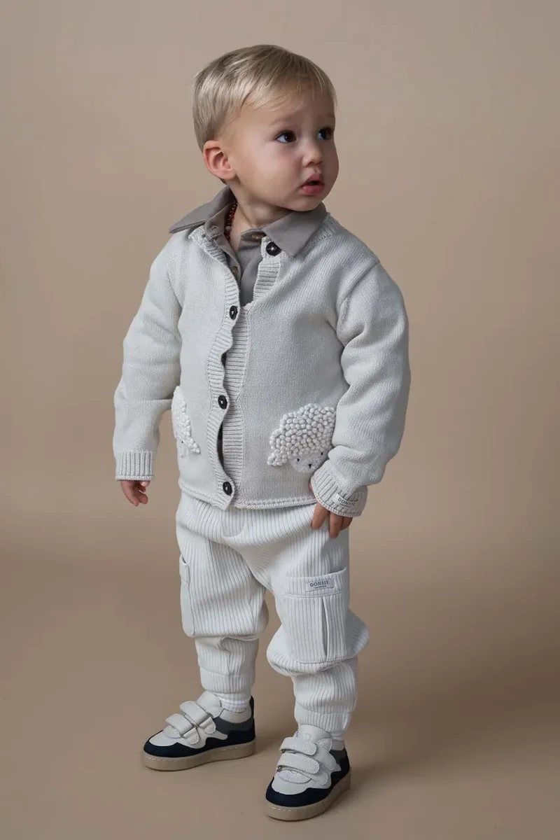 Donsje cardigan din bumbac pentru bebeluși Dieck Cardigan Lammies