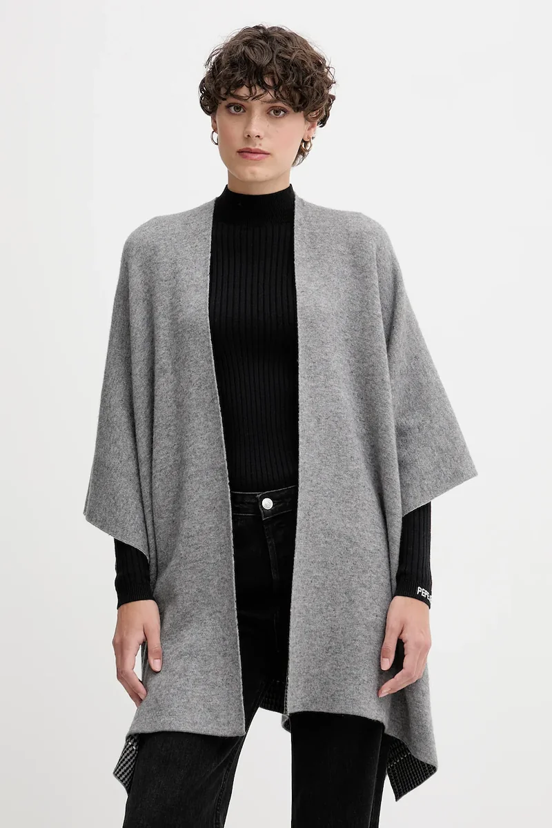 United Colors of Benetton cardigan din lână cu două fețe