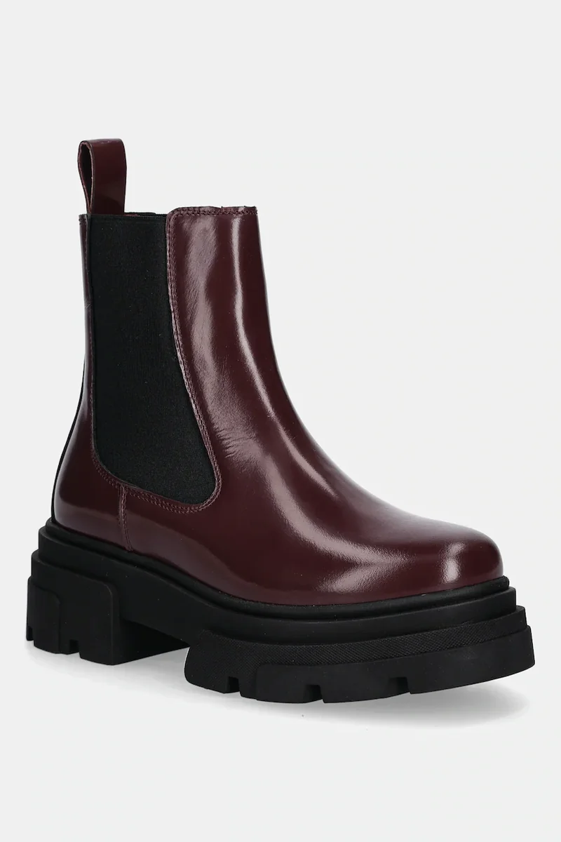 Tommy Hilfiger ghete chelsea de piele TH SHINY LEATHER CHELSEA