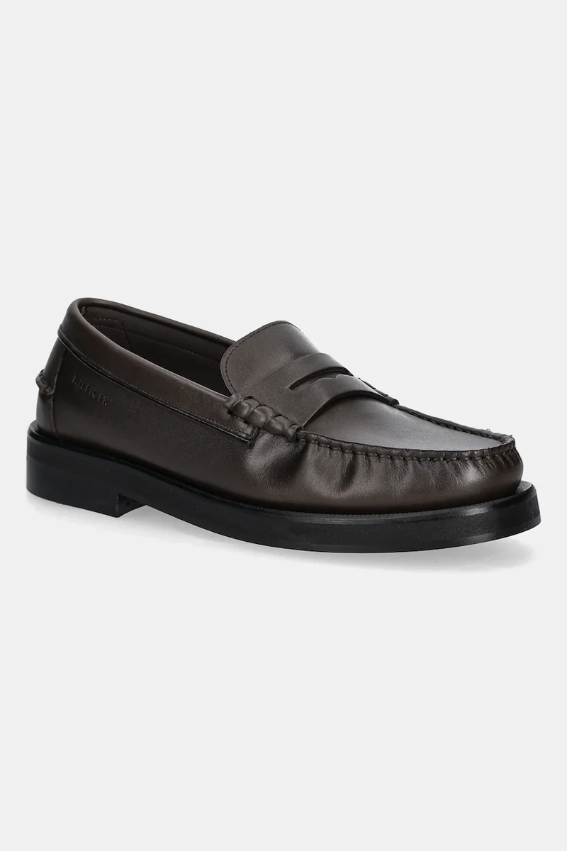 Tommy Hilfiger mocasini de piele CLASSIC HIGH HILFIGER LTH LOAFER