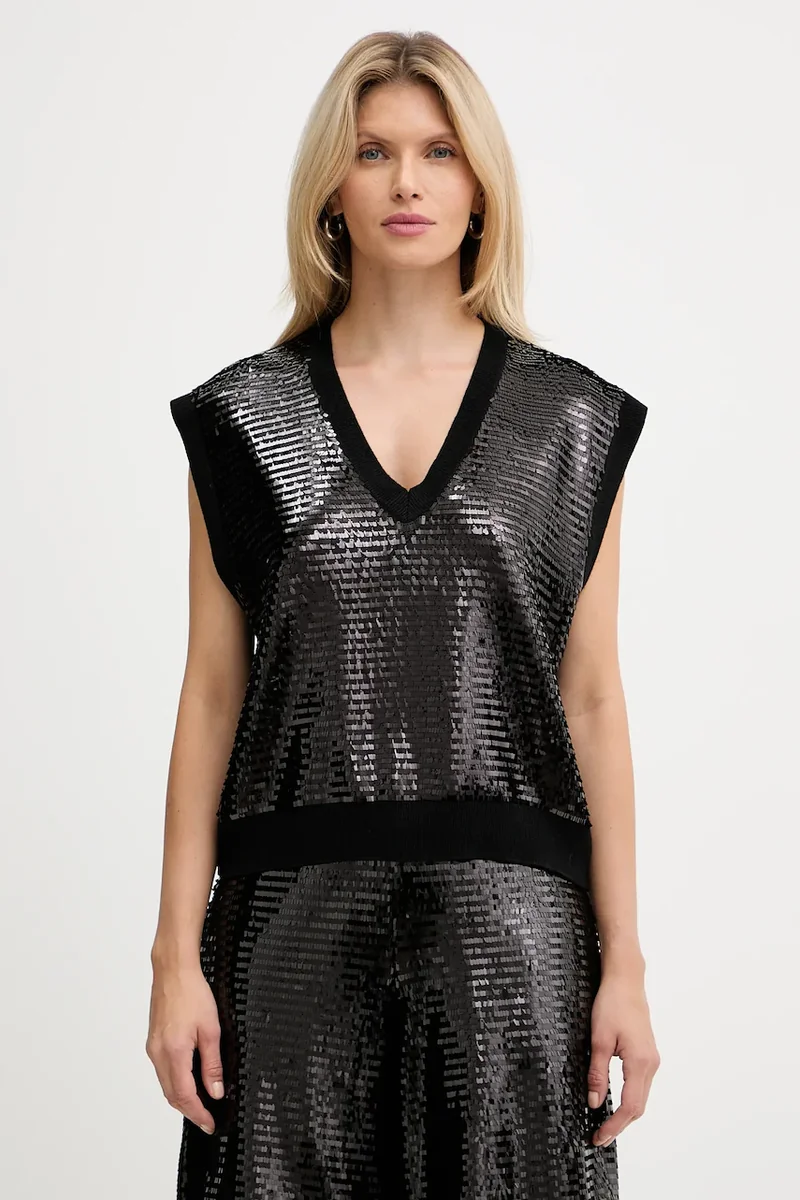 Armani Exchange vestă din amestec de lână
