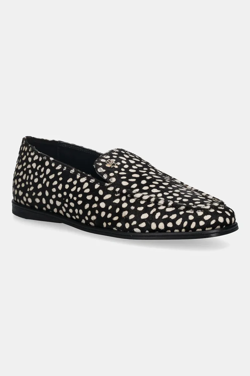 Tommy Hilfiger mocasini din piele întoarsă TH PONEY HAIR LOAFER