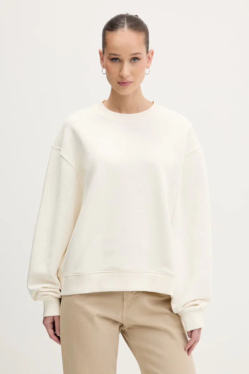HUGO hanorac oversized pentru femei, din bumbac Deroxina_9