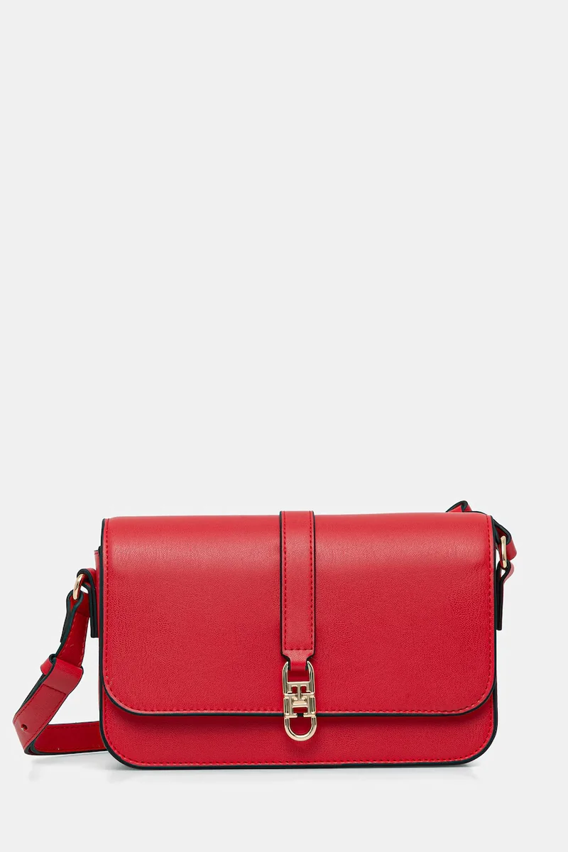Tommy Hilfiger geantă poștaș pentru femei cu imitație de piele