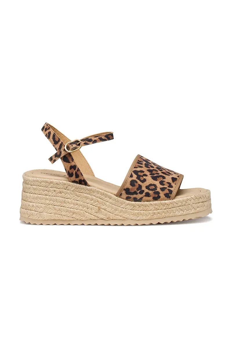 Geox espadrile wedges pentru femei, din piele D ALEMERIA