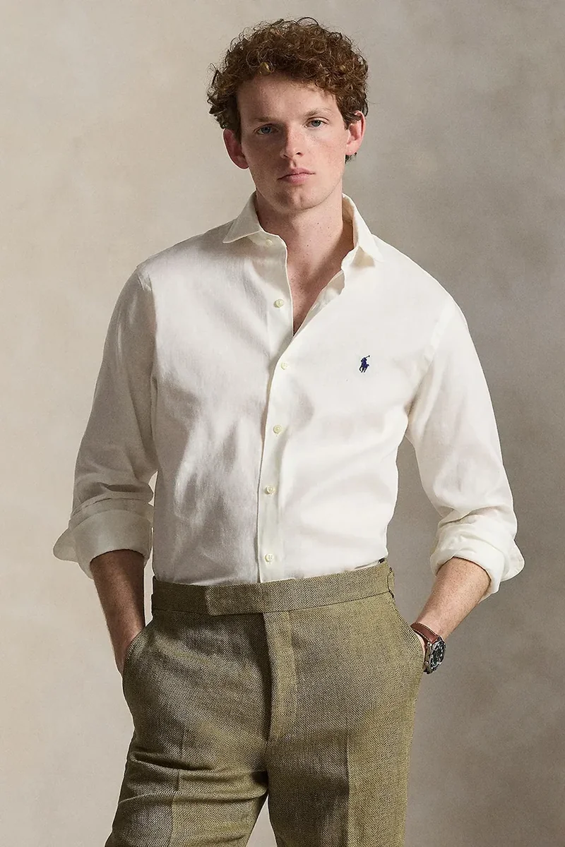 Polo Ralph Lauren cămașă pentru bărbați, din in