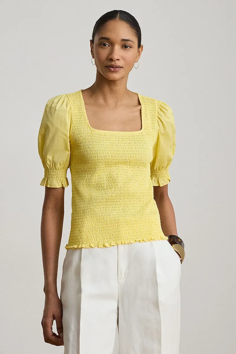 Lauren Ralph Lauren bluză pentru femei, din bumbac