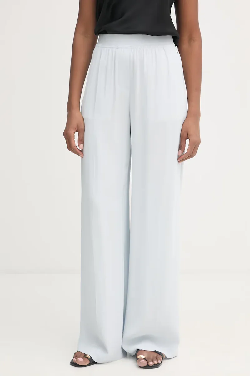 BOSS pantaloni wide leg pentru femei, cu vâscoză Tiana10