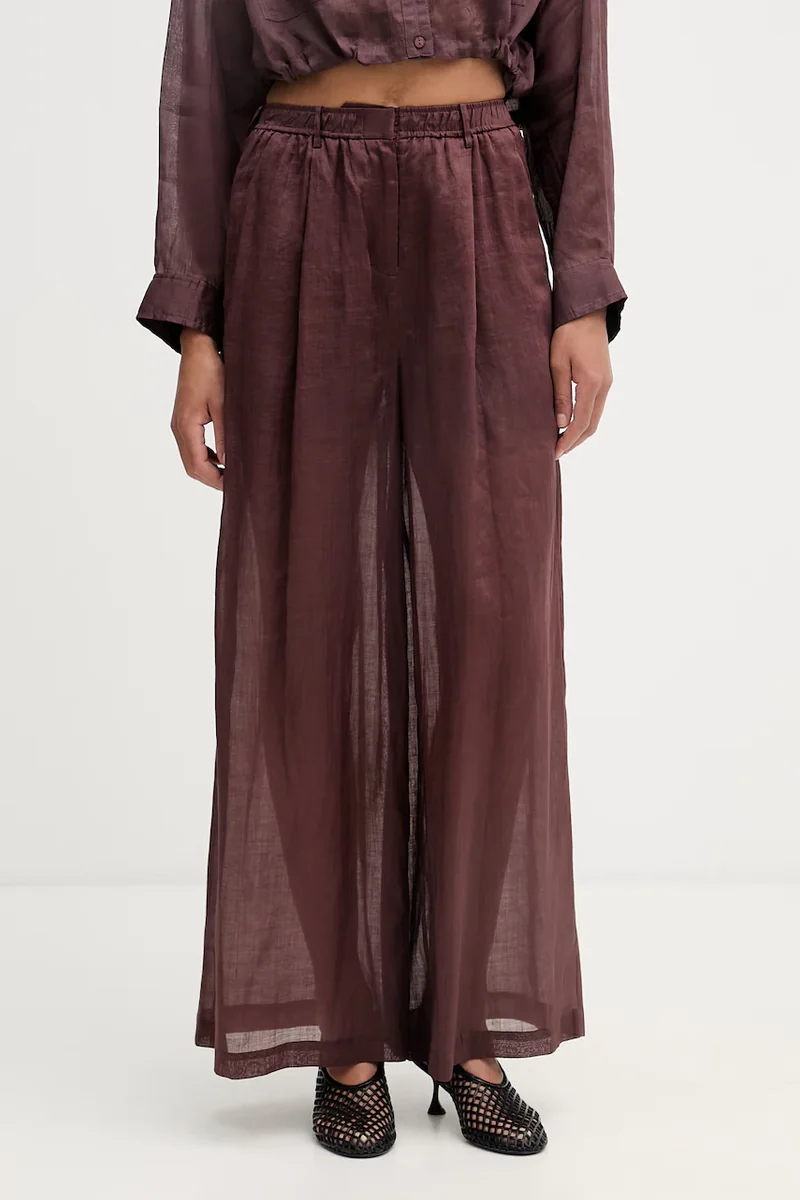 Isabelle Blanche pantaloni straight pentru femei, din in