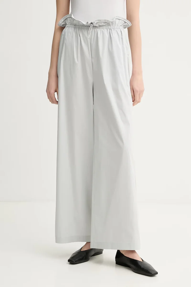 Isabelle Blanche pantaloni paperbag pentru femei, cu bumbac