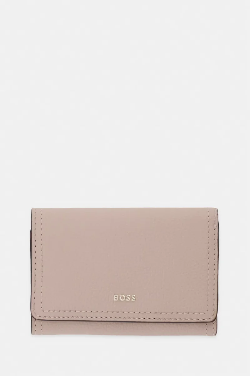 BOSS portofel pentru femei, din piele Lenah Flap SM Wallet