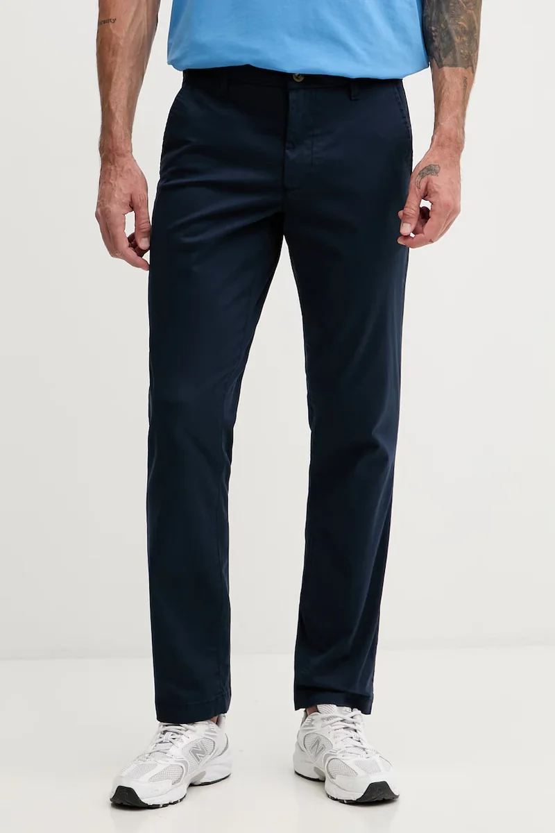 Helly Hansen pantaloni pentru bărbați, din bumbac cu elastan BRYGGEN