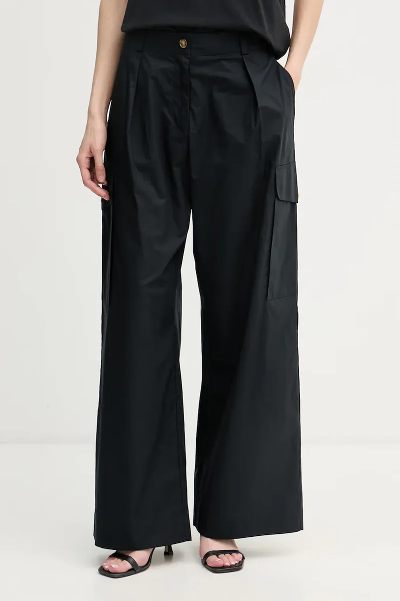 Blauer pantaloni cargo pentru femei, din bumbac CARYLL