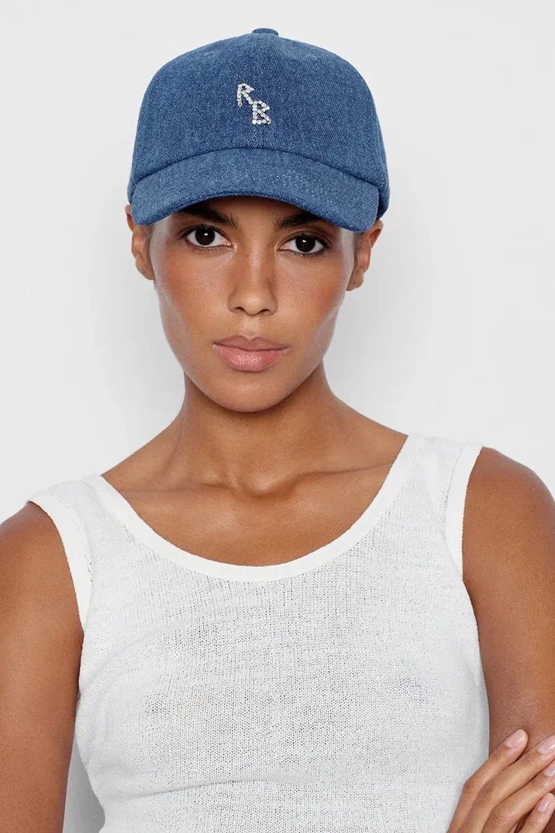 RUSLAN BAGINSKIY șapcă pentru femei, din denim Baseball Cap