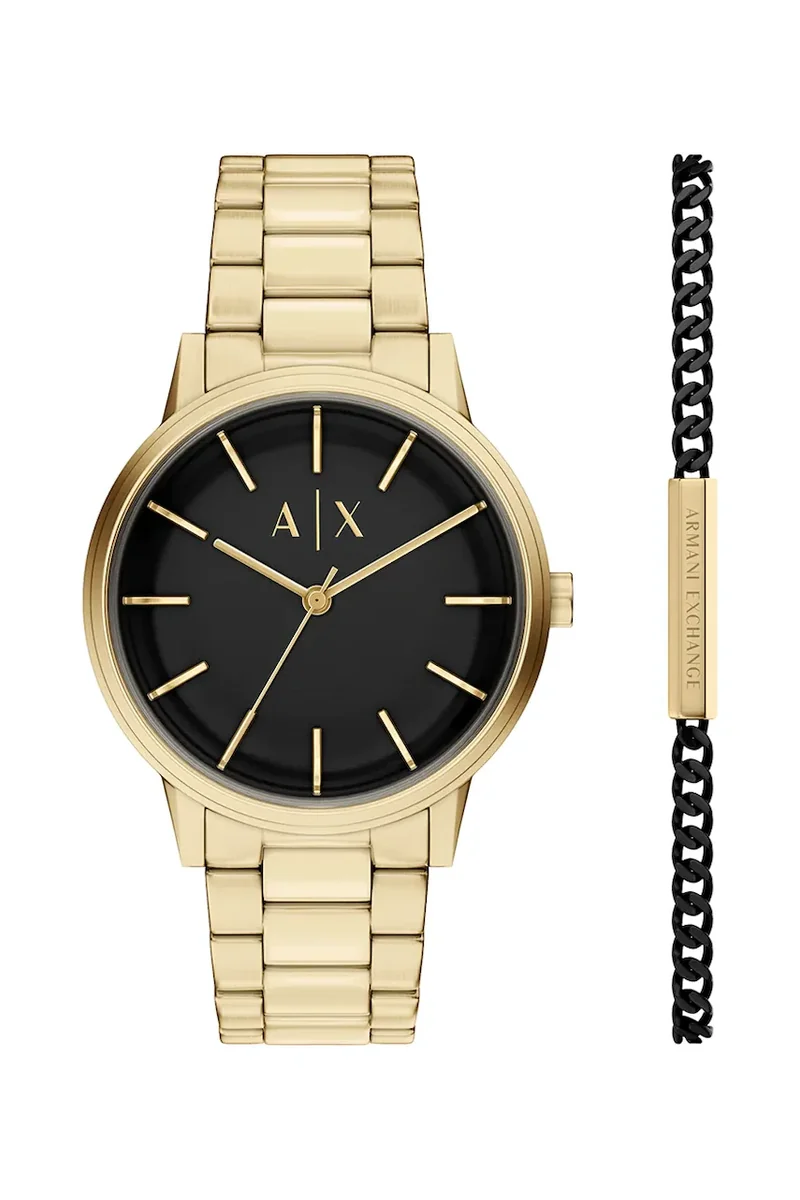Armani Exchange set ceas și brățară bărbați Cayde