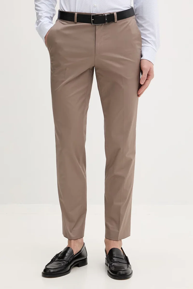 HUGO pantaloni slim fit pentru bărbați, din bumbac cu elastan Hesten253X