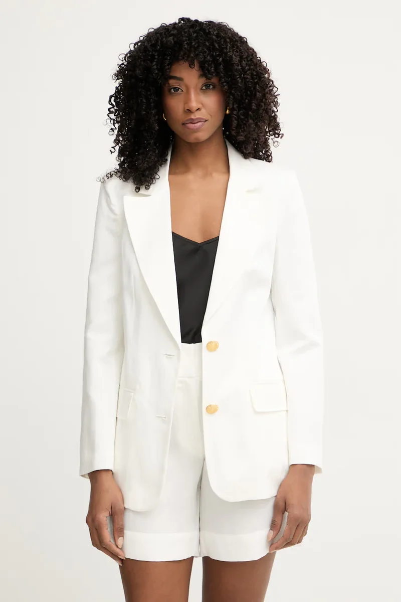 Marciano by Guess sacou cu un singur rând de nasturi pentru femei, cu amestec de in JANE