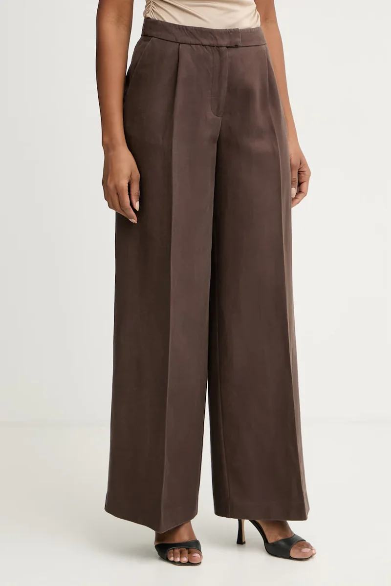 Marciano by Guess pantaloni wide leg pentru femei, cu amestec de in JANE