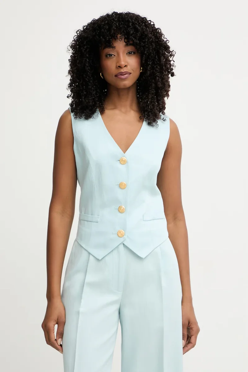 Marciano by Guess vestă cu un singur rând de nasturi pentru femei, din amestec de in JANE