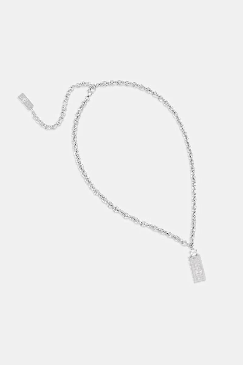 MM6 Maison Margiela colier cu pandantiv pentru femei, din alamă