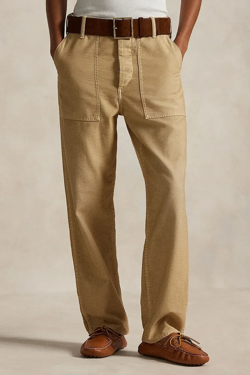Polo Ralph Lauren pantaloni straight pentru femei, din bumbac