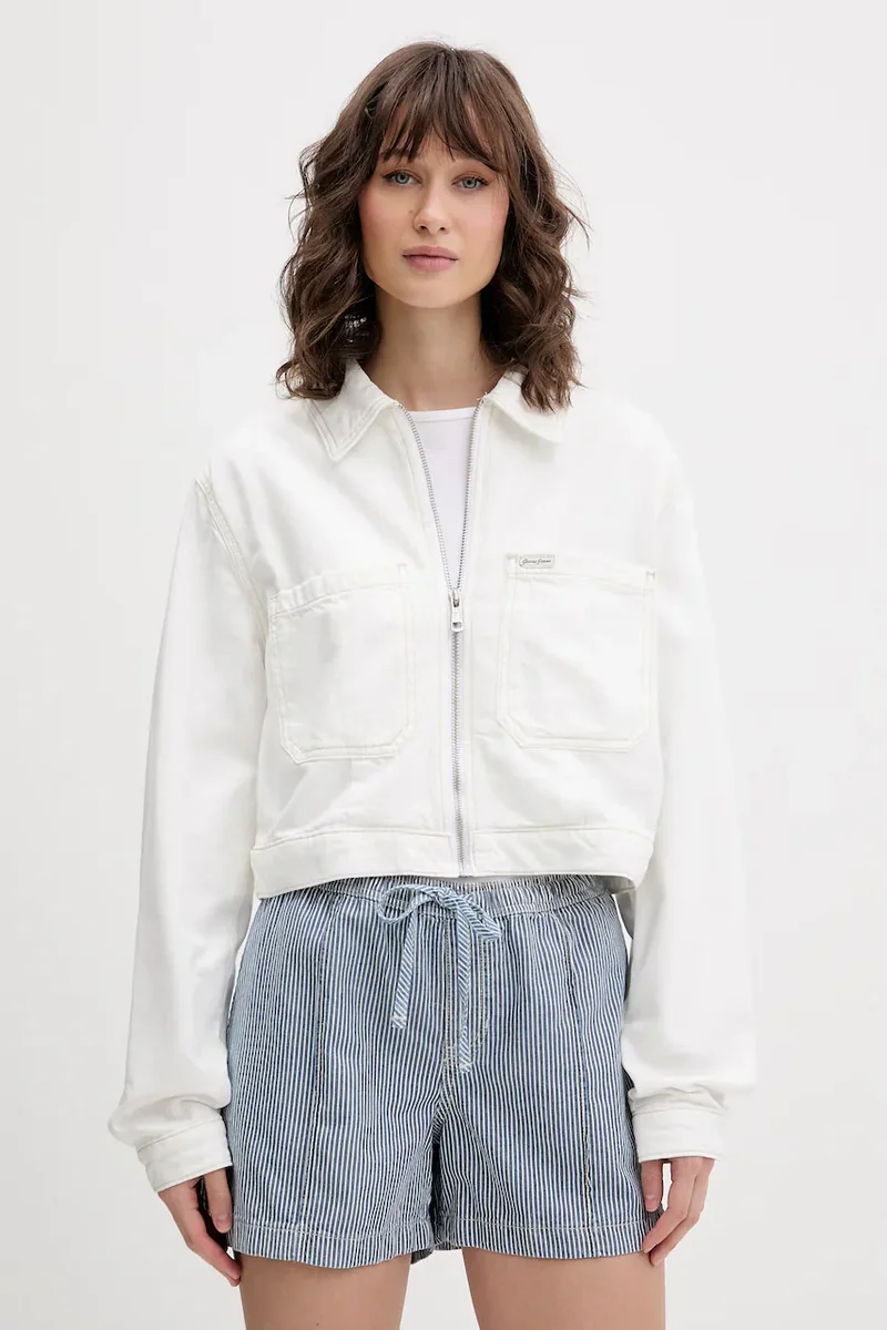 Guess Jeans geacă de blugi pentru femei, cu bumbac