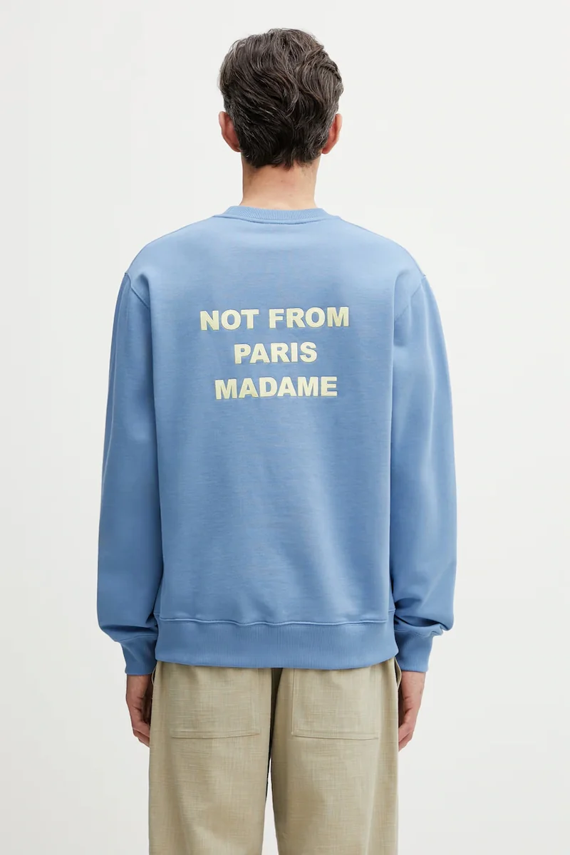Drôle de Monsieur hanorac pentru bărbați din bumbac Le Sweatshirt Slogan