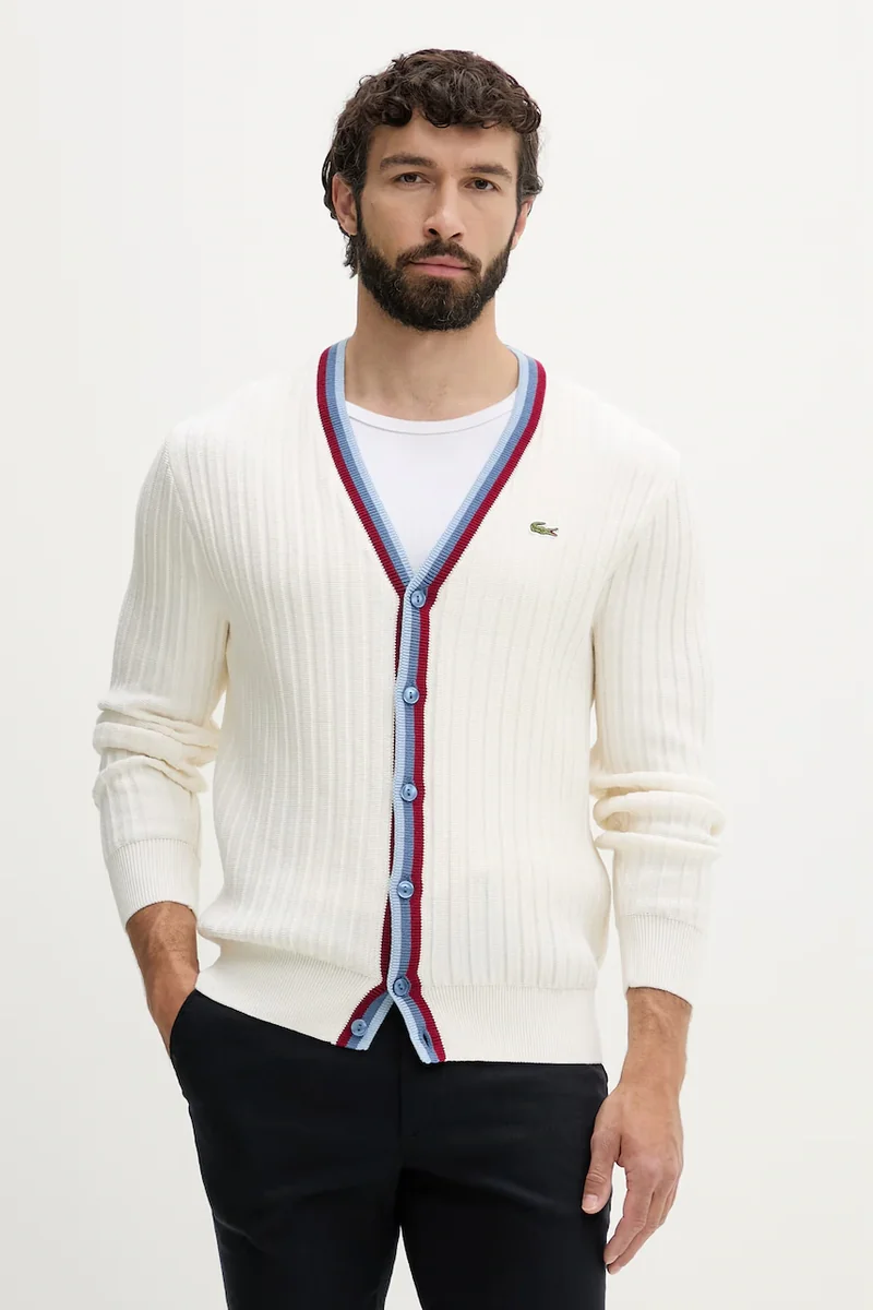 Lacoste cardigan pentru bărbați, cu lână