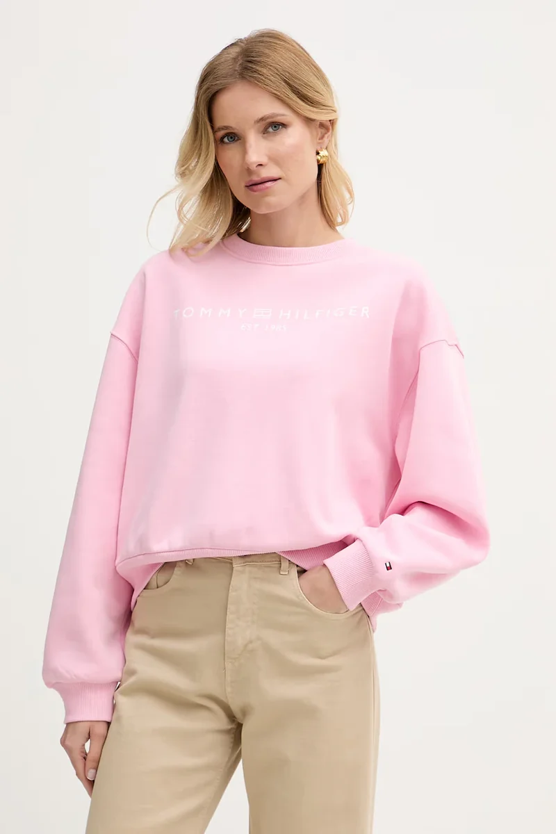 Tommy Hilfiger hanorac pentru femei, cu bumbac