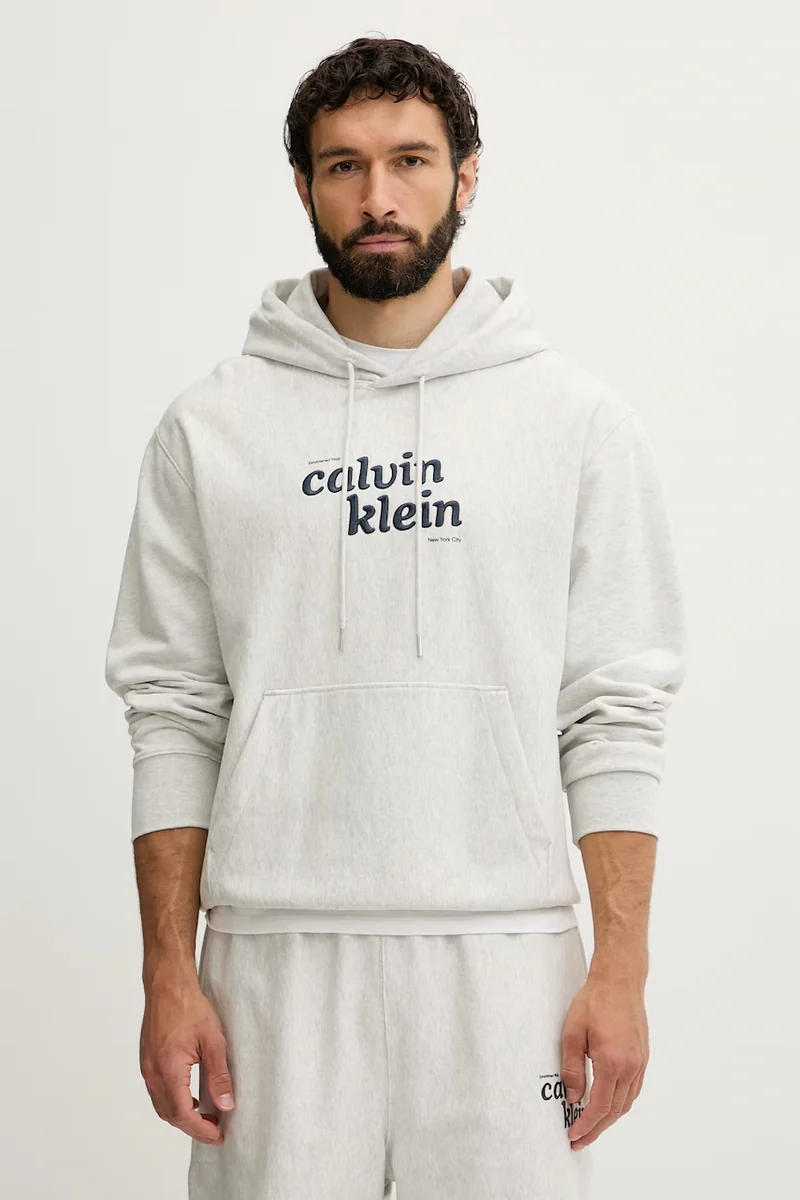 Calvin Klein Jeans hanorac cu glugă pentru bărbați, cu bumbac