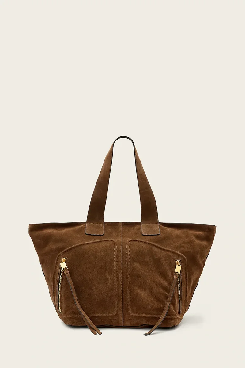 AllSaints geantă shopper pentru femei, din piele întoarsă JEAN