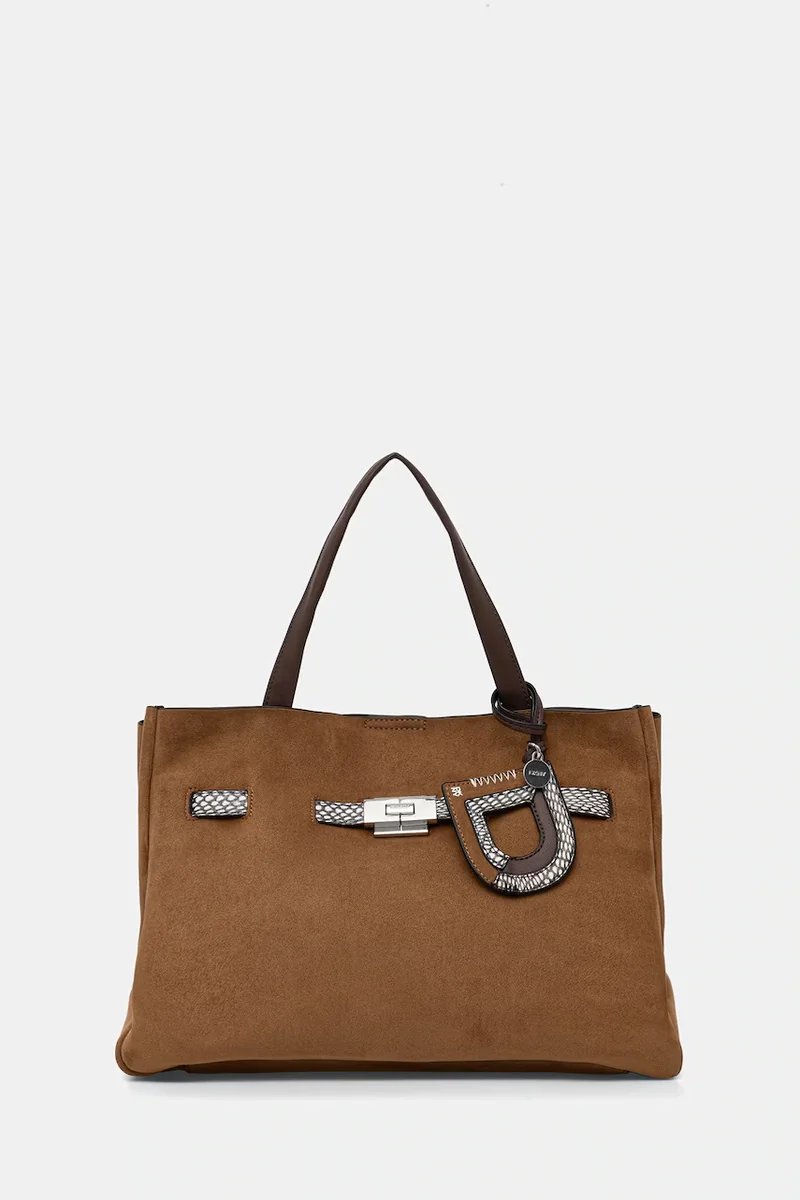 DKNY geantă shopper pentru femei, cu imitație de piele întoarsă BRYAR