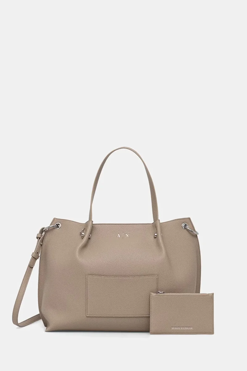 Armani Exchange tote bag pentru femei, cu imitație de piele