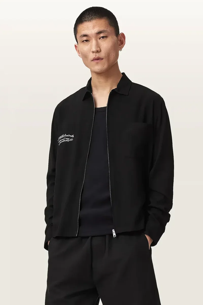 AllSaints jachetă scurtă pentru bărbați, din vâscoză BUCK