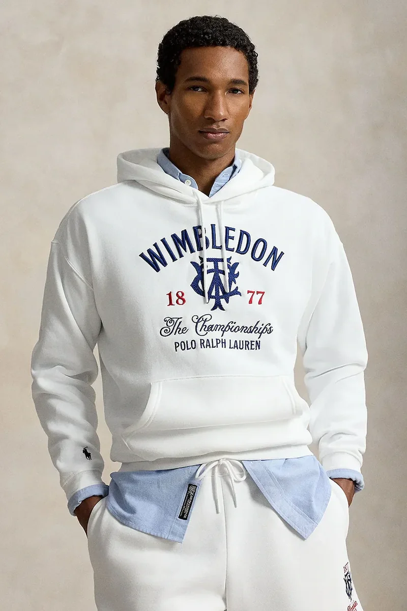 Polo Ralph Lauren hanorac cu glugă pentru bărbați din bumbac Wimbledon