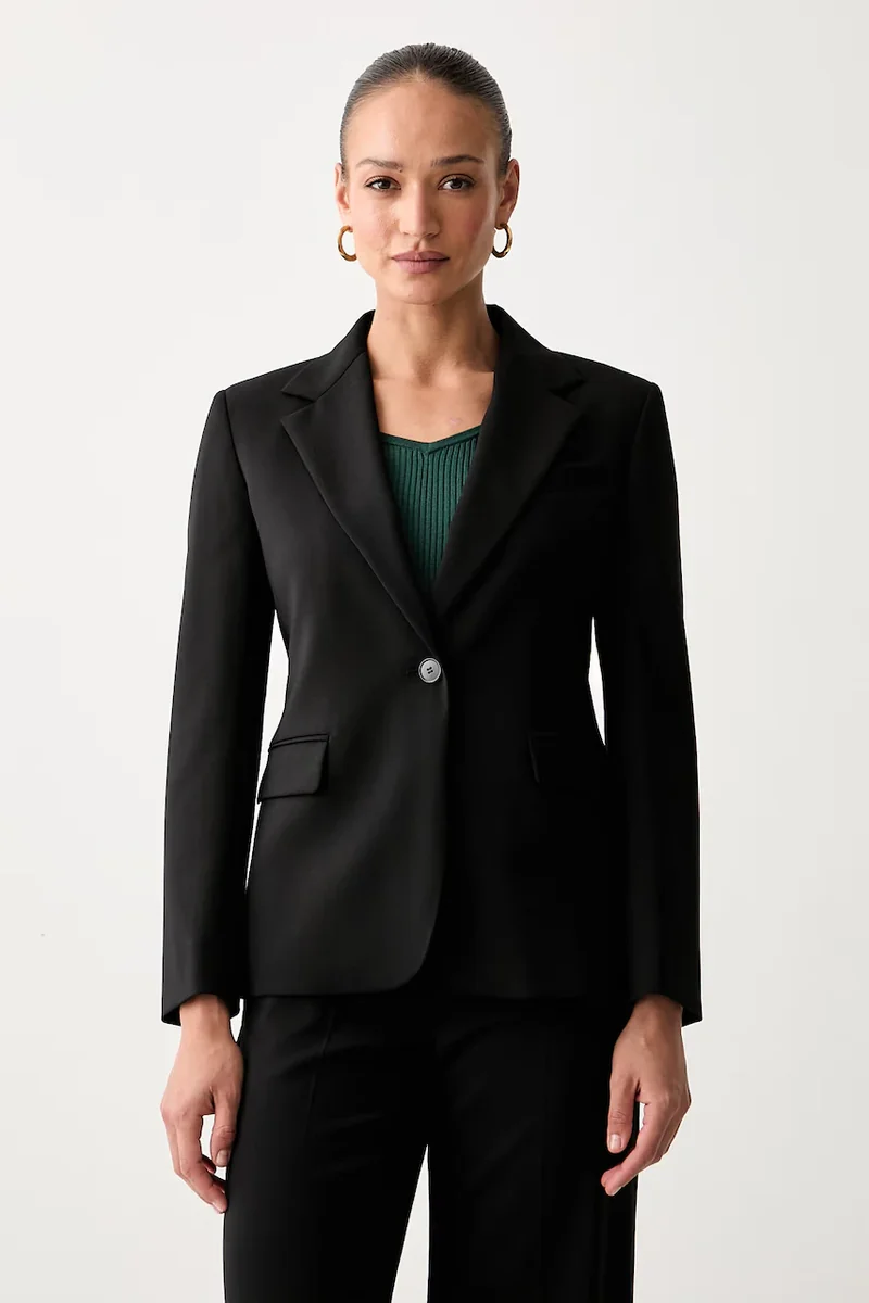 Weekend Max Mara sacou cu un singur rând de nasturi pentru femei din lână WKDLAMINE