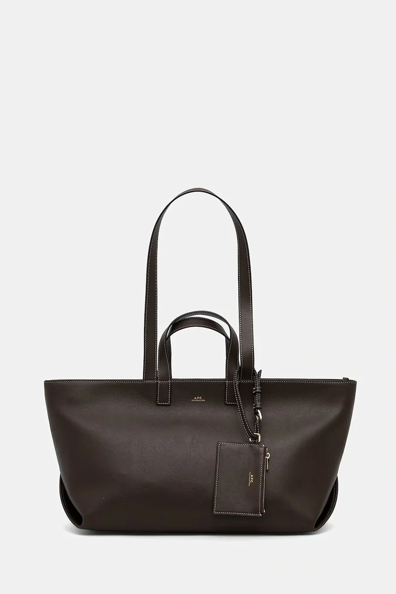 A.P.C. geantă shopper pentru femei din piele le drummer