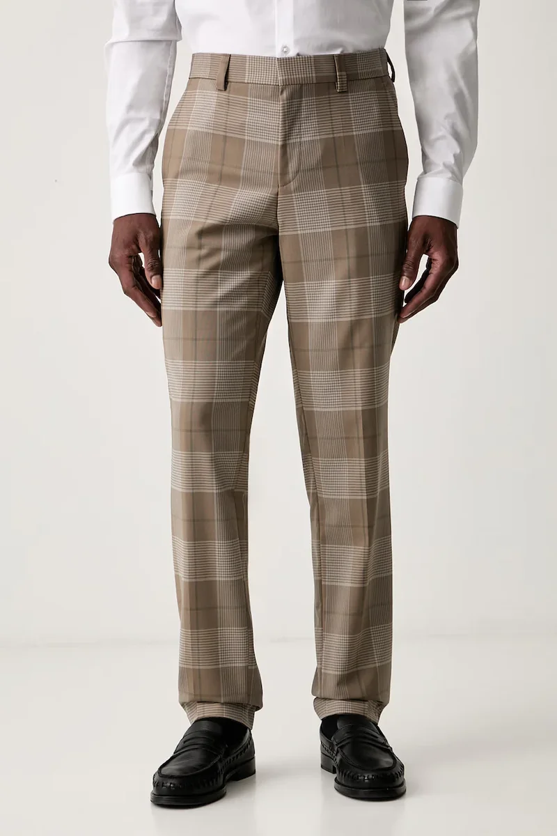 HUGO pantaloni slim fit pentru bărbați din lână Hogan263X